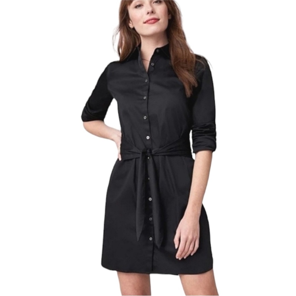 UNTUCKit Button Down Dress Black Sz 10
